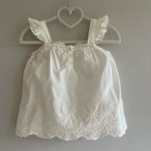 Zara Cream Baby Blouse with Lace Trim